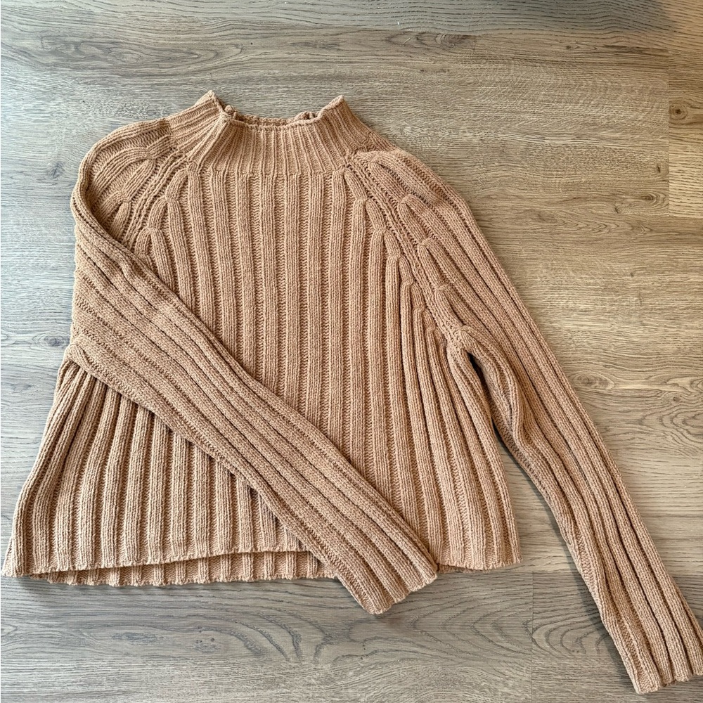 American Eagle Outfitters Tan Cowl Neck Sweater
